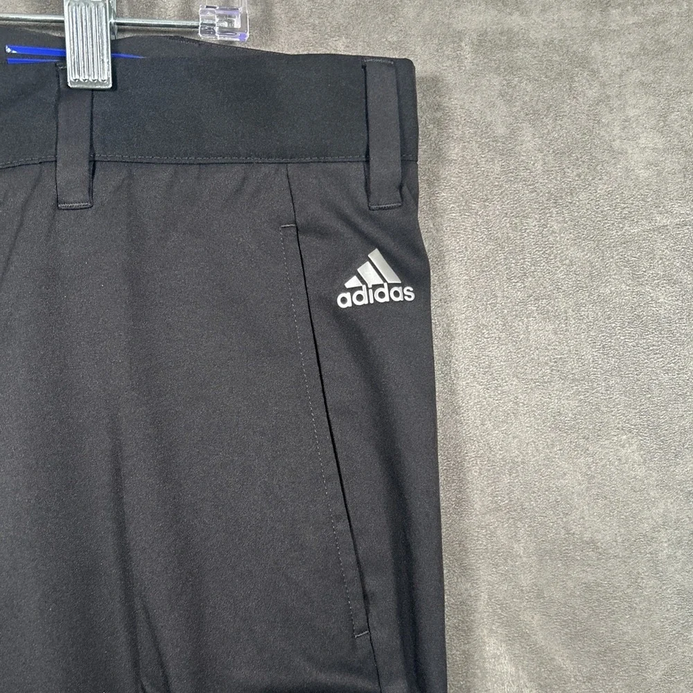 Adidas Golf Pants Black Performance Slash Pockets Mens 38x34(30) Chino AE7006
